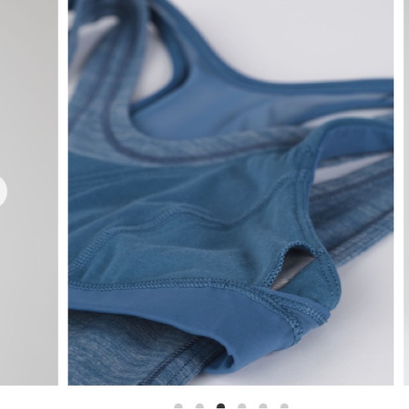 Lululemon Glide & Stride Tank Heathered Illuminight/Illuminight Blue Color Sz 6 - Picture 2 of 9